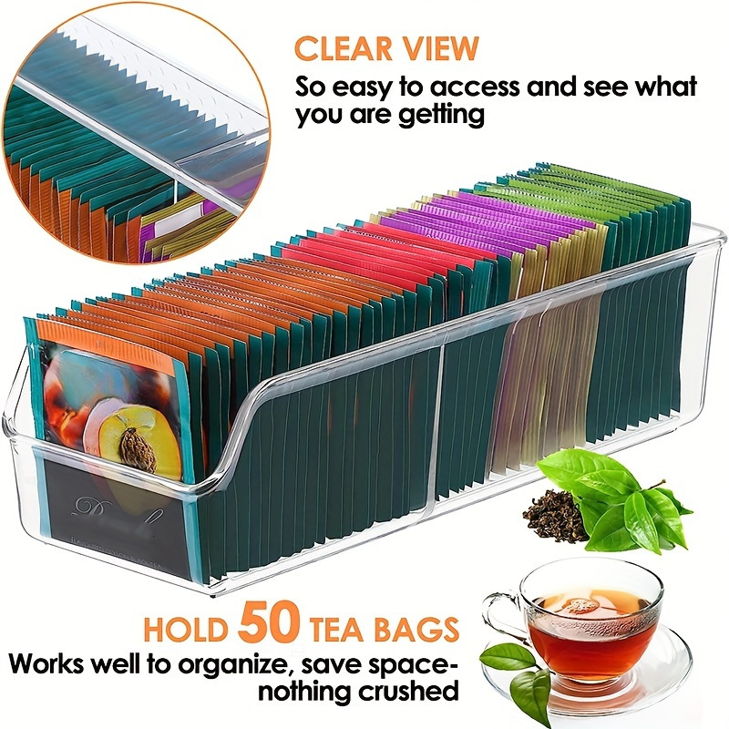 Coffee Equipment Organizer - Boîte de rangement transparente pour sachets
