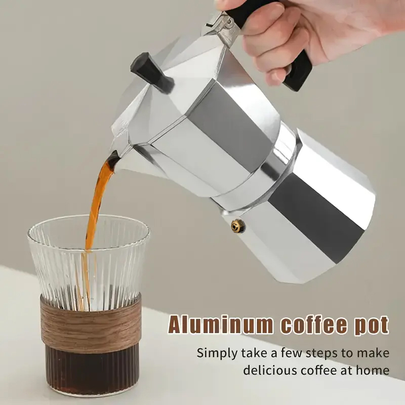 Coffee Equipment Set - Cafetière Moka Classique en Aluminium 50-300ML
